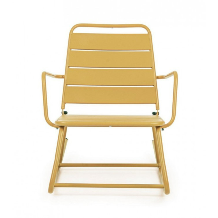 Brayden Studio Outdoor Carmichaels Rocking Metal Chair Wayfair.co.uk